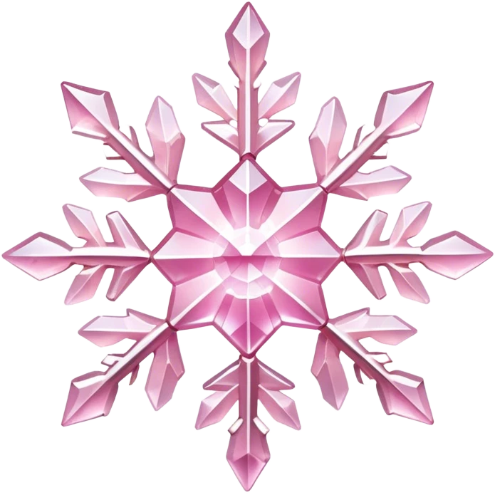 Pastel Pink crystal gemstone snowflake  emoji