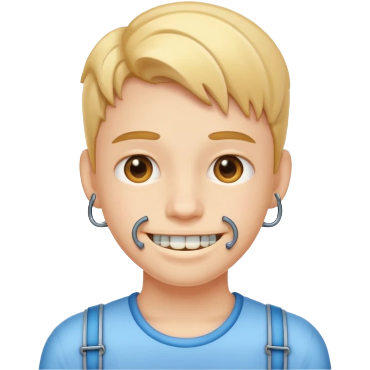 A face with braces emoji