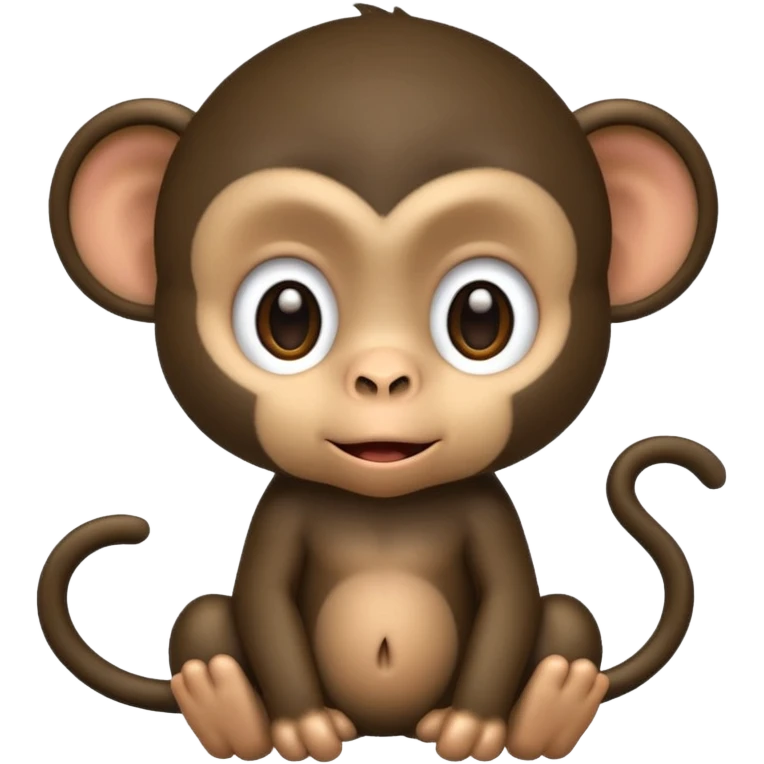 a black cute monkey with little hair emoji