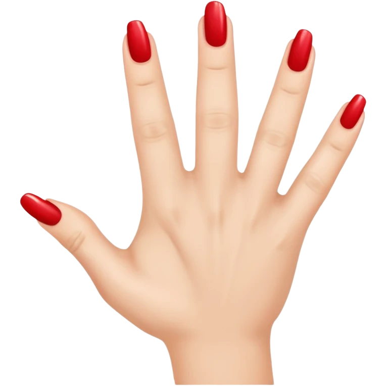 manicure hand with five fingers emoji