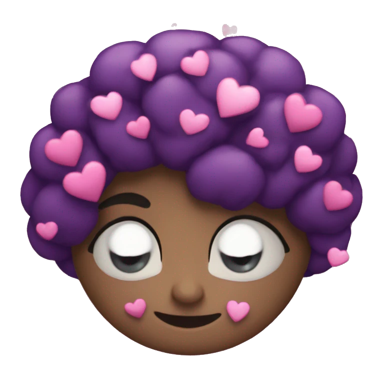 BlackBerry whit hearts on her eyes emoji