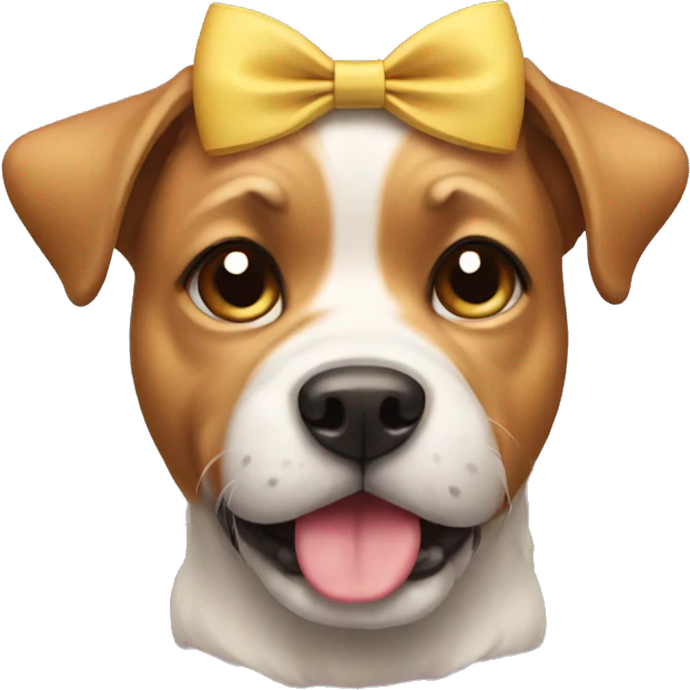 dog with a bow emoji