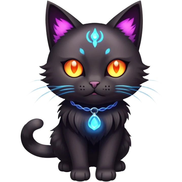 Dark-type-Psychic-type-Fakémon-Cat full body emoji