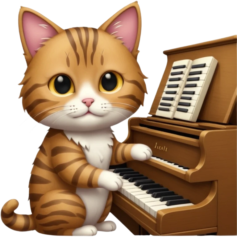 chat qui joue du piano emoji
