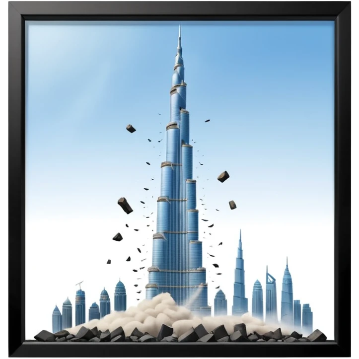 Burj Khalifa derrumbandose emoji