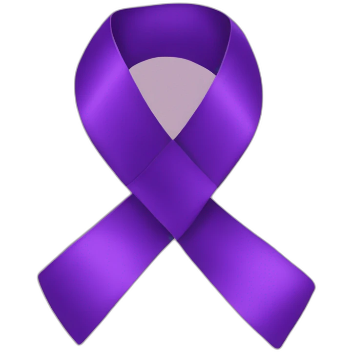 Purple ribbon emoji