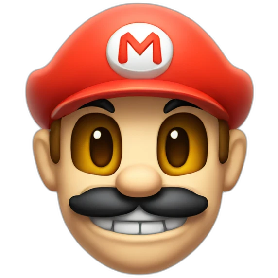 super mario with a skull emoji