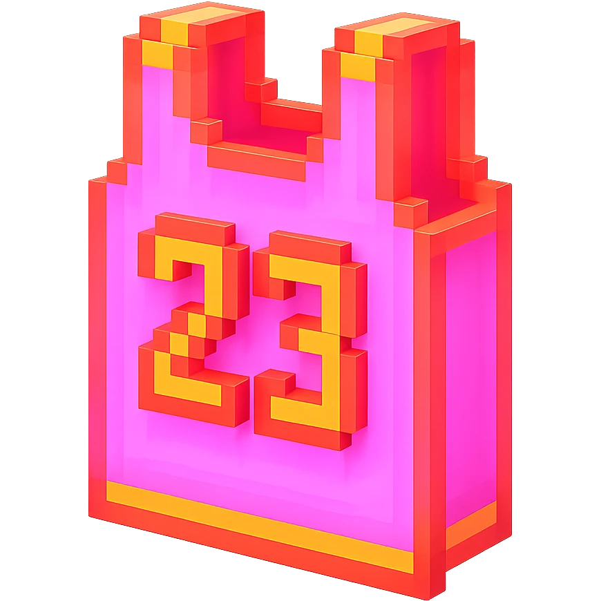 светящейся розовая баскетбольная майка с надписью "23", no background emoji