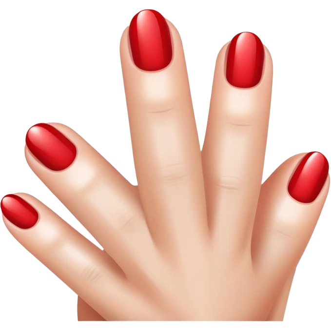 red french tip nail emoji