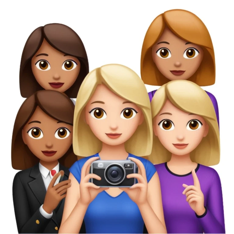 girls taking photo in club background emoji