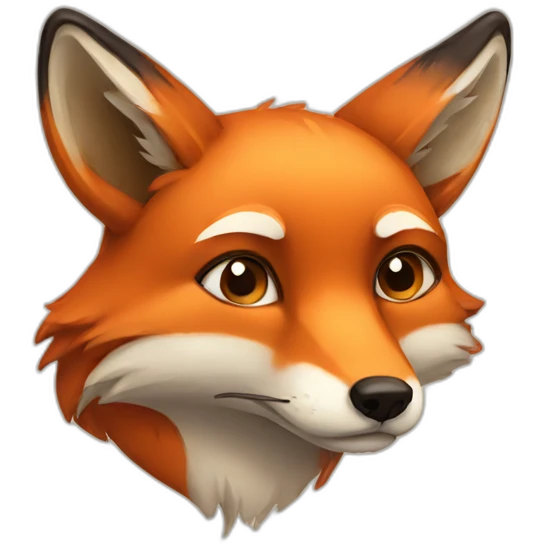 Sad fox emoji