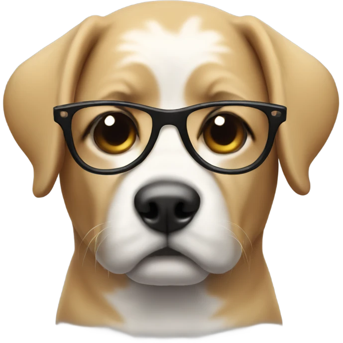 A cool dog with glasses emoji
