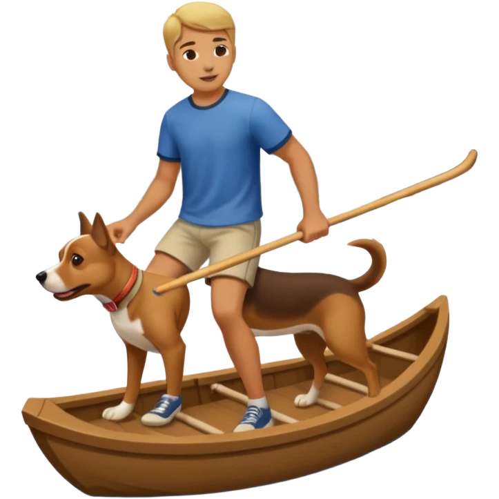 Person punting a dog emoji
