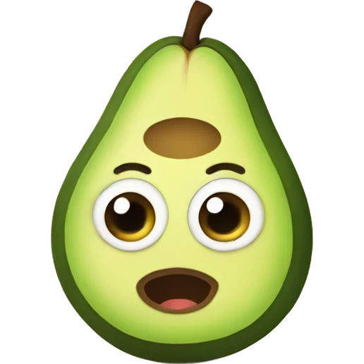 Potaxie avocado with cute eyes emoji