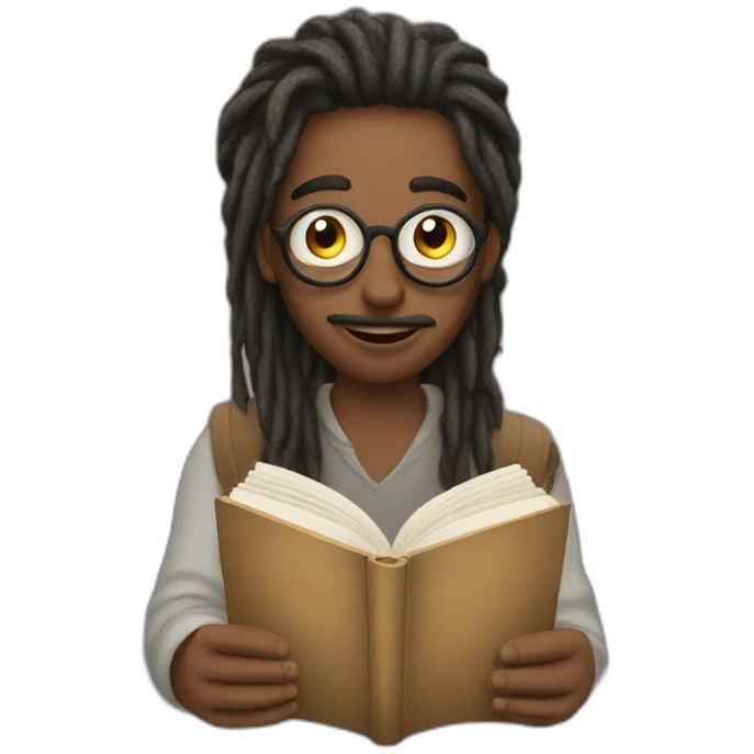 reader with dread book emoji