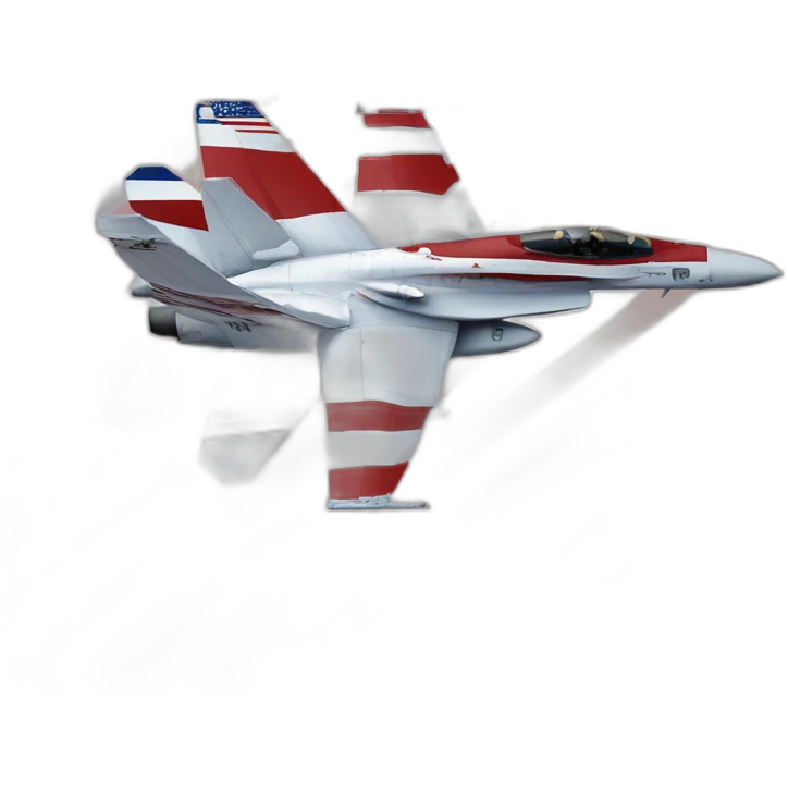 F-18 super hornet red white and blue stripes USA emoji