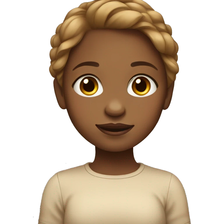 fair skin, short light brown hair little girl  emoji