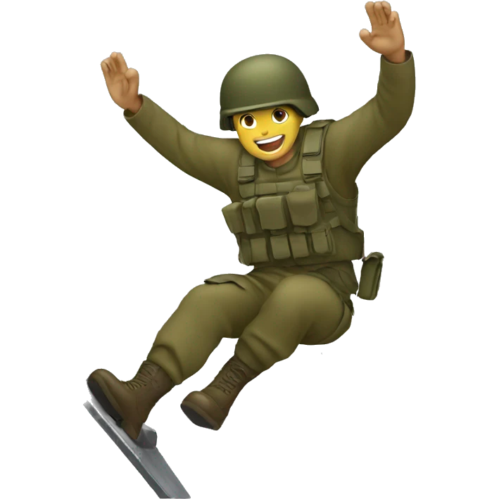 soldier sliding emoji
