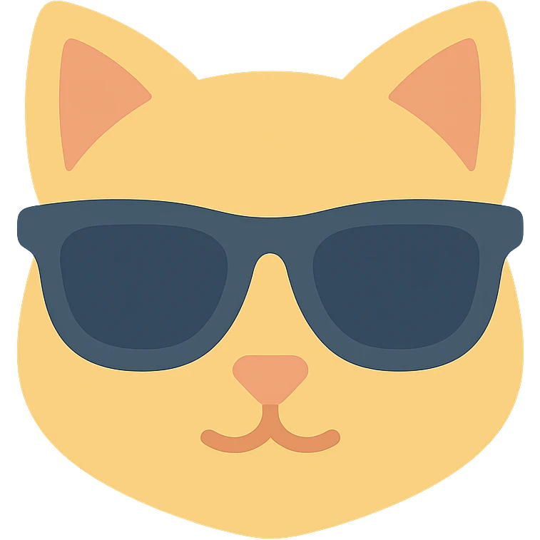 cat wearing sunglasses emoji