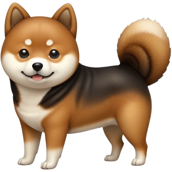 black Shiba Inu dog pooping emoji