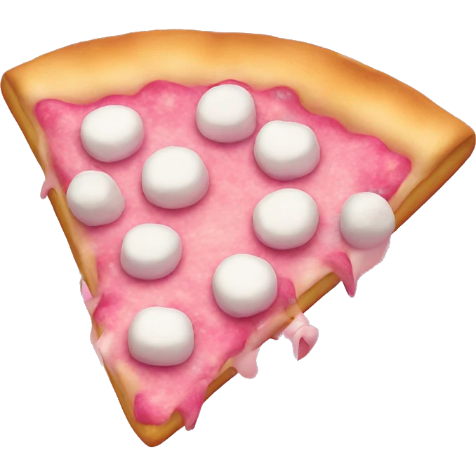 pink pizza with marshmallows  emoji
