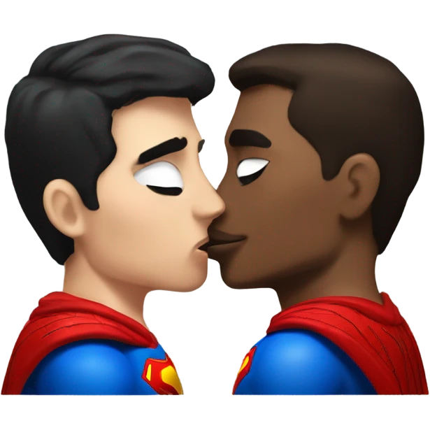 Superman Kiss Spiderman emoji