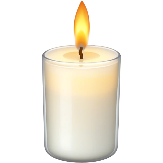 candle in a white glass emoji