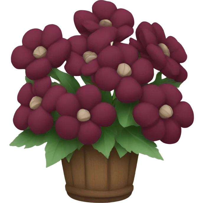 Bouquet of burgundy flowers emoji
