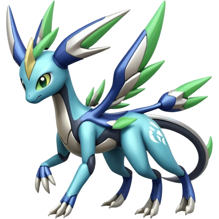 Meloetta-Zygarde-Cresselia-Palkia-Dialga-Electrike-Manectric-Fakémon-fusion, full body emoji