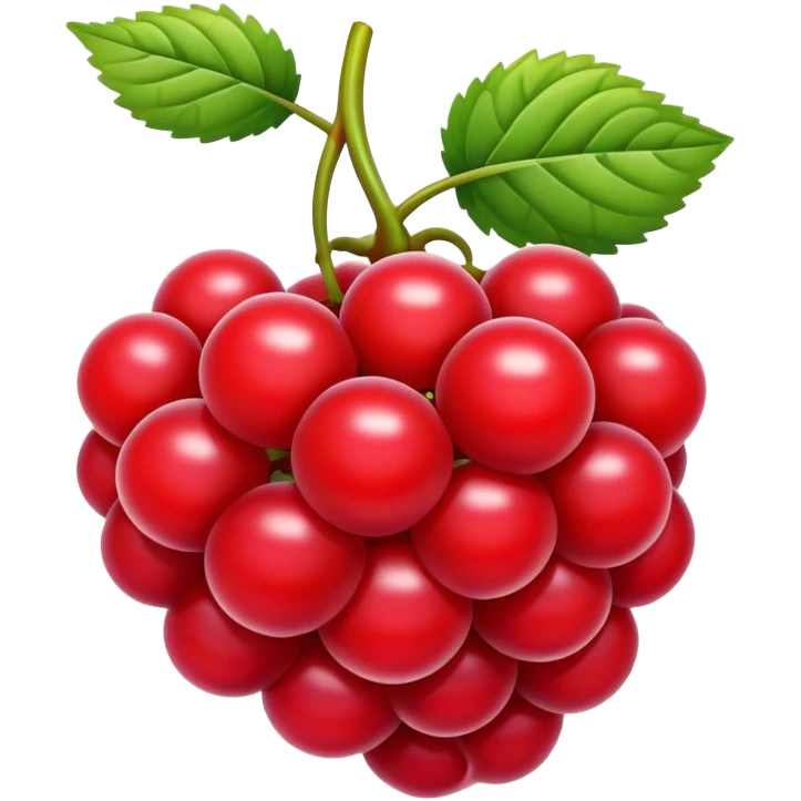 bright red blackberry fruit emoji