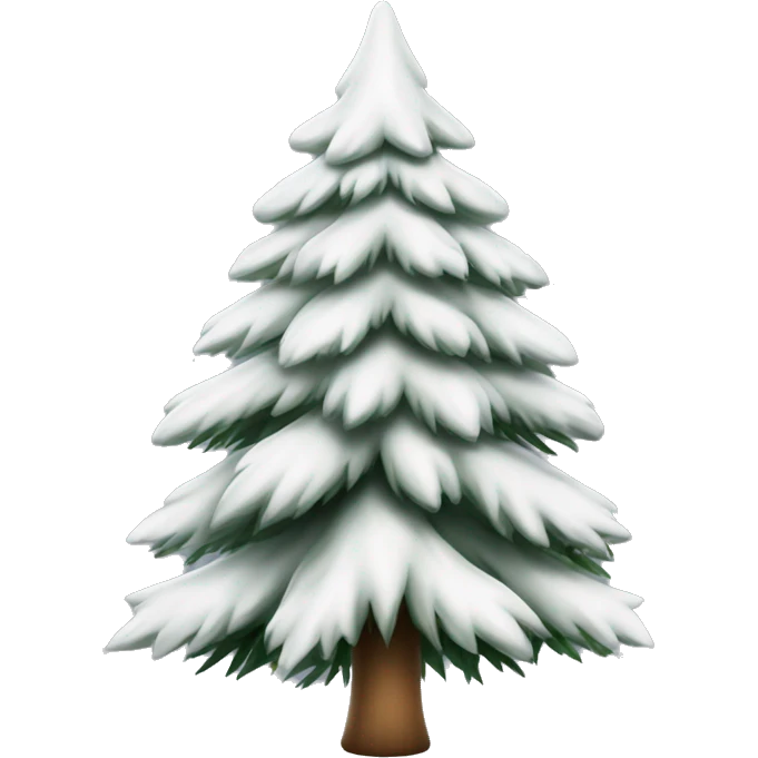  actual white fir christmas tree isolated.  emoji