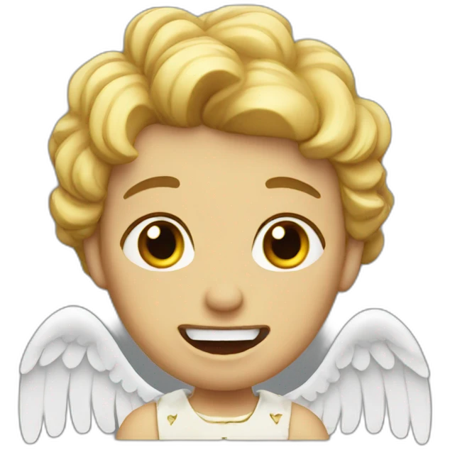 Angel with broken teeth emoji