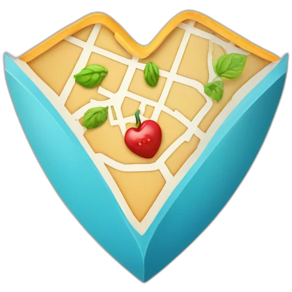 map marker shape, category food, white bg, w h 80% emoji