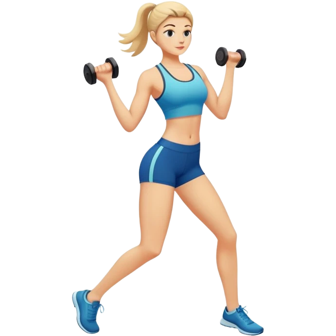 Women working out to lose weight emoji