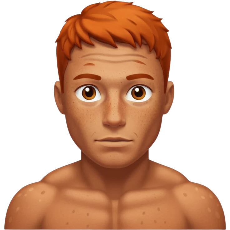 Calvo fuerte con pecas emoji