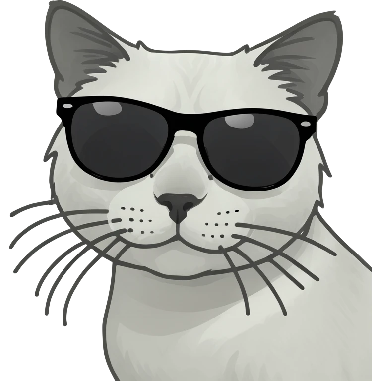 Cat with sunglasses emoji