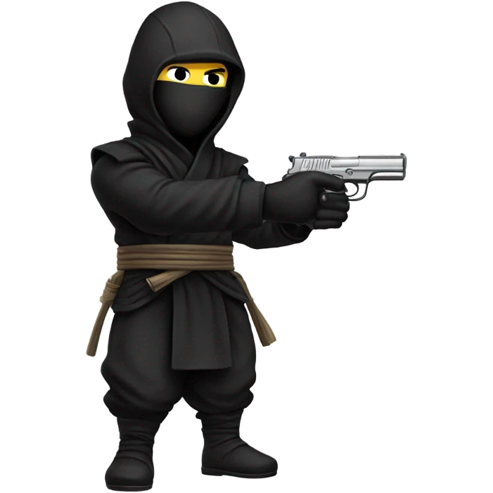 Ninja holding a gun emoji