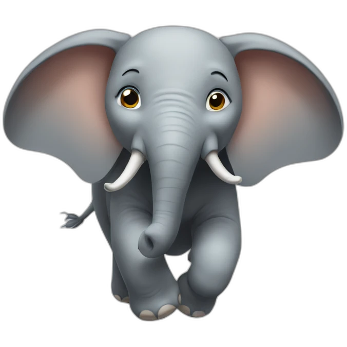 Flying elephant emoji