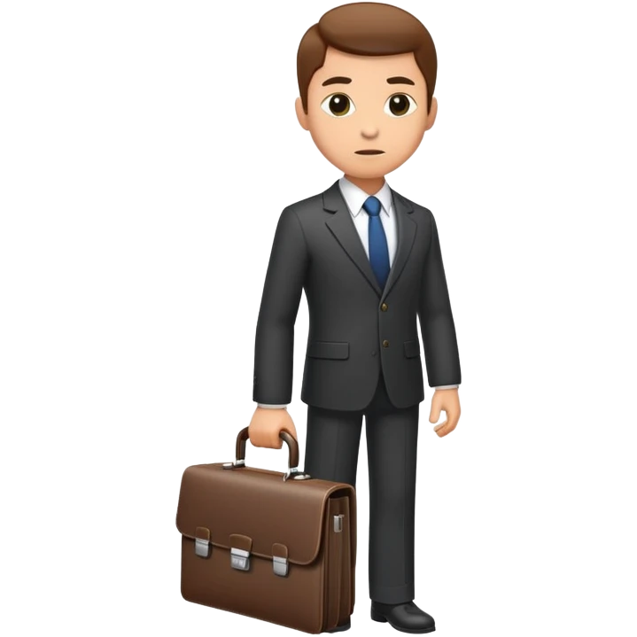 business person in suit with briefcase emoji