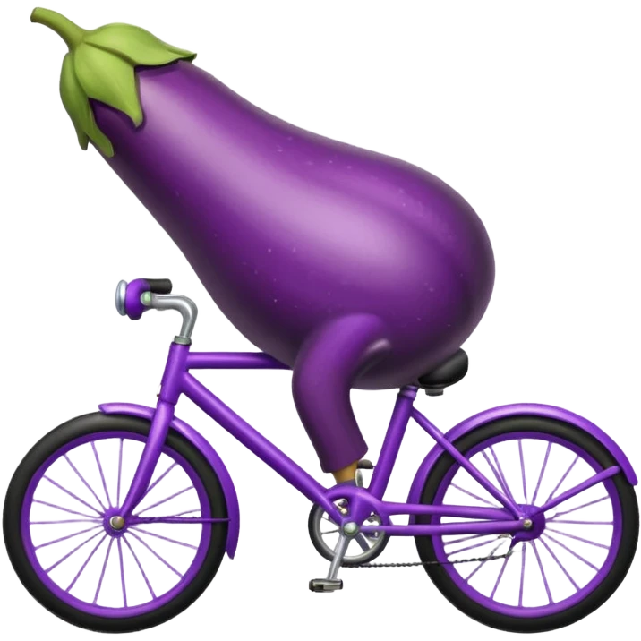 Eggplant riding bicycle  emoji
