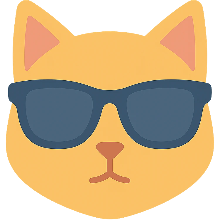 cat wearing sunglasses emoji