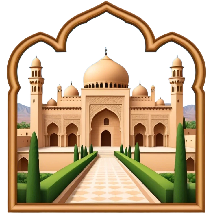 Alhambra Landmark Emoji – Highlighting its Moorish architecture and distinctive arches. emoji