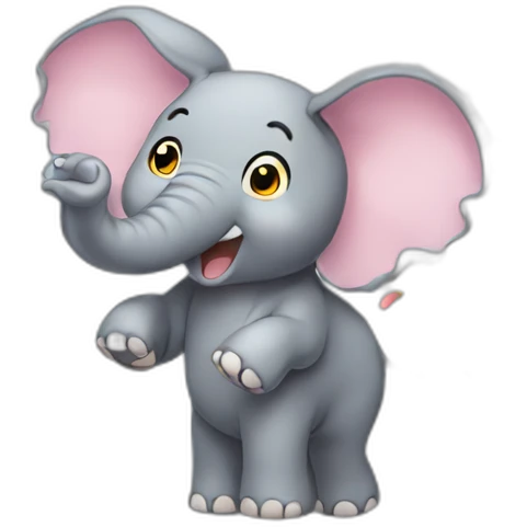 anime elephant throwing confetti emoji