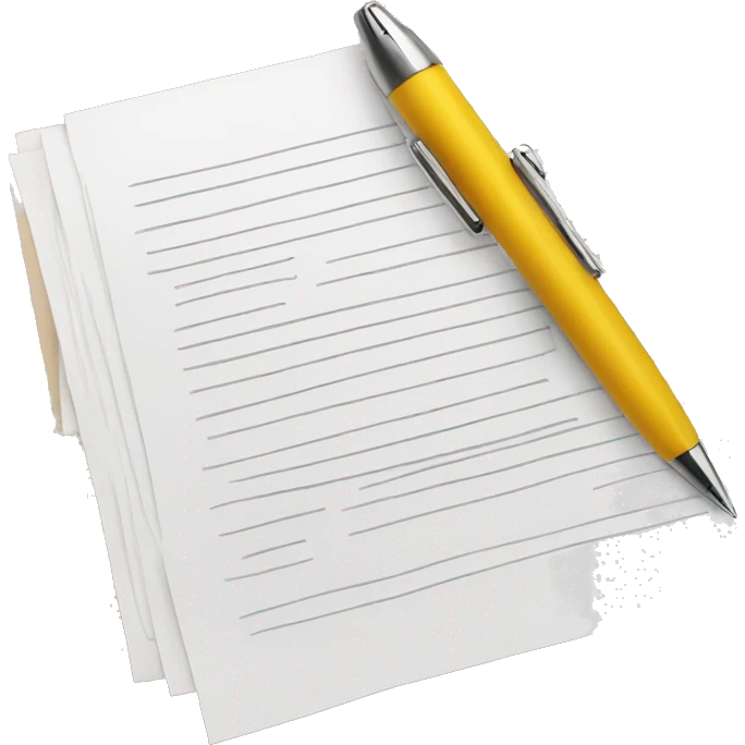 document and pen emoji