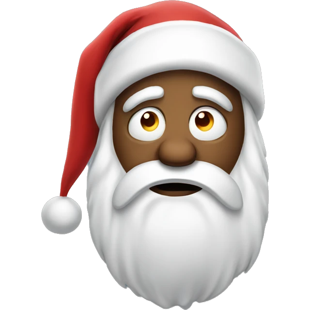 Santa crying scared emoji