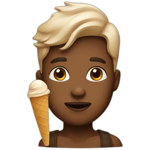 brown-icecream-boy emoji