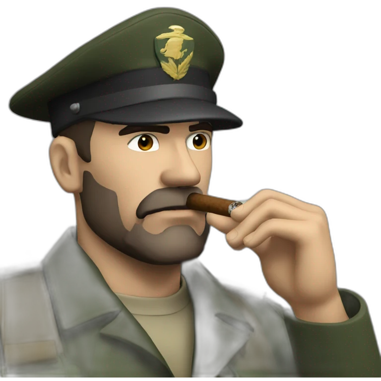 Captain price smoking a cigar emoji