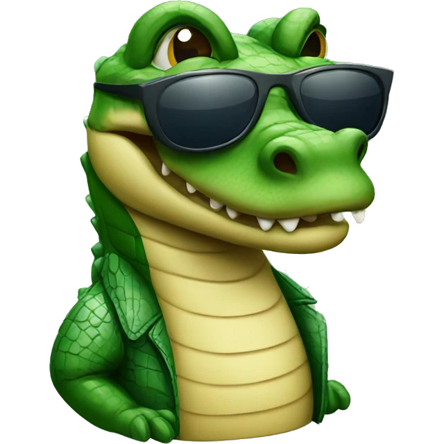 Alligator with sunglasses emoji
