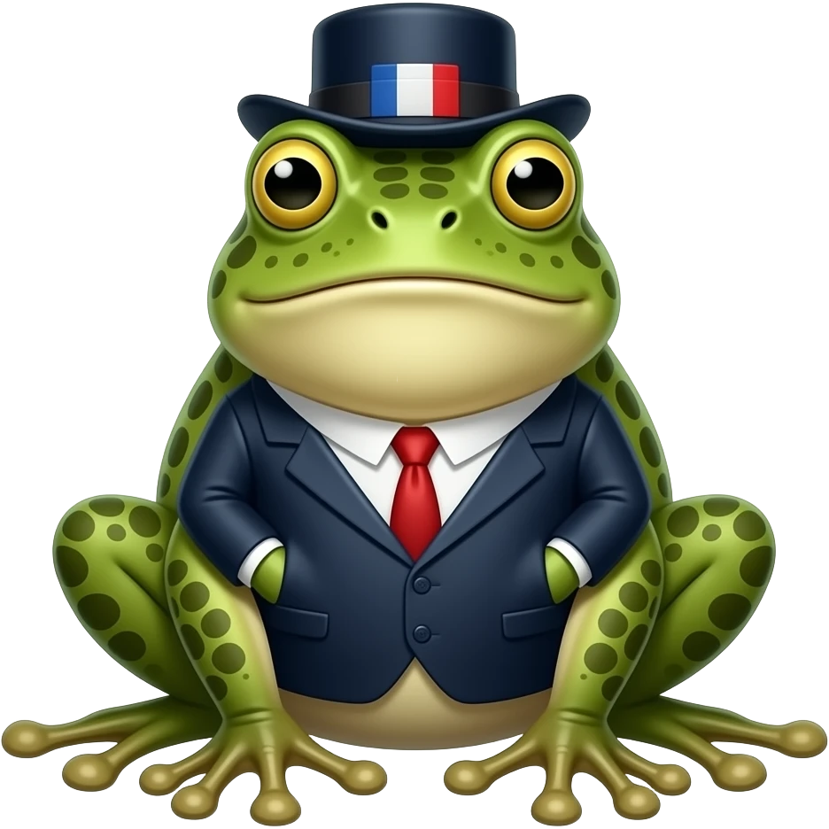 bufo frog meme as a frenchman emoji