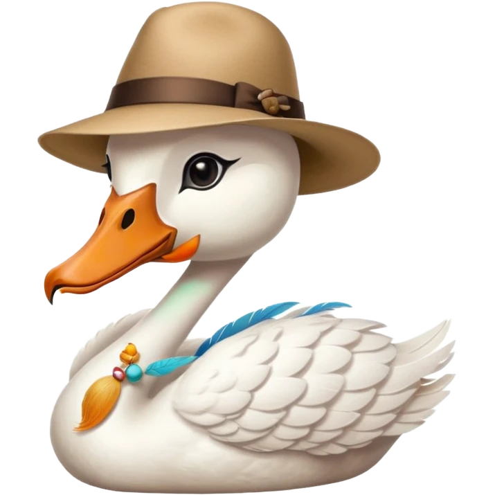 a swan selling items emoji